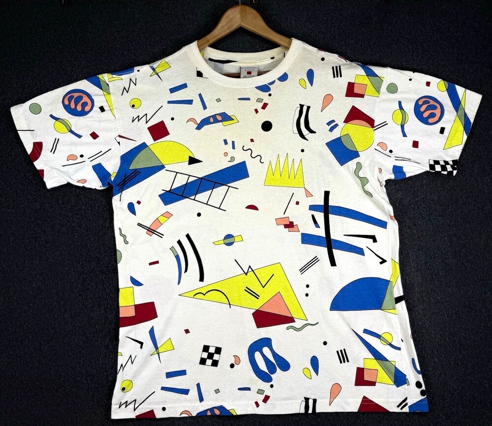 Guggenheim Museum Vintage Mens XL Art Tee USA Abstract Geometric 100% Cotton